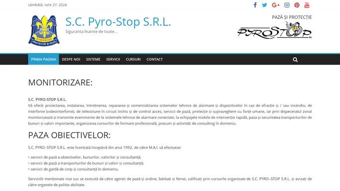 S.C. Pyro-Stop S.R.L. – Siguranta inainte de toate…