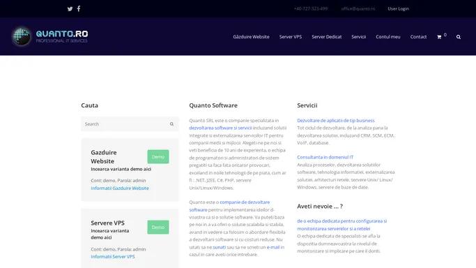 Quanto Software & Services | Externalizare servicii IT, Dezvoltare Software, Gazduire Website, Servere VPS, Servere Dedicate