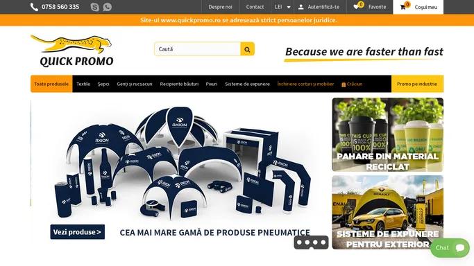 Quick Promo - Produse promotionale - Cadouri business - Textile personalizate - Quick Promo