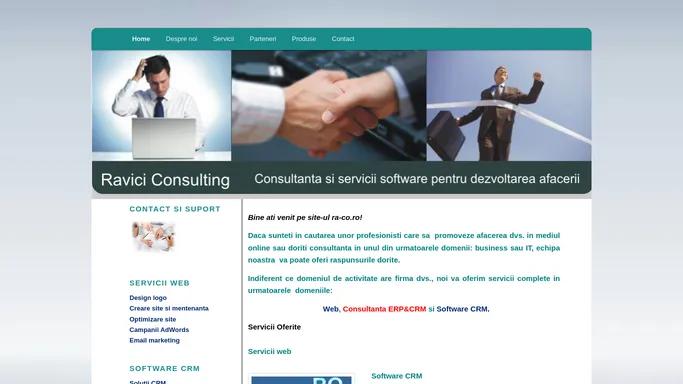 Ravici Consulting SRL va ofera servicii IT, creare site web, consultanta IT si servicii software pentru dezvoltarea afaceriiServicii IT