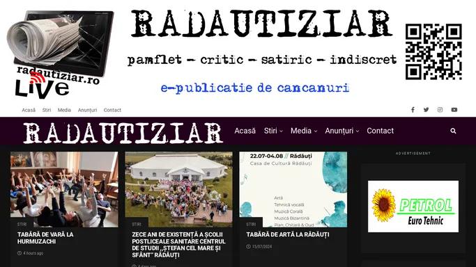 RadautiZiar – Stiri, evenimente, imagini, live, news, tv, foto, anunturi, radauti, publicitate, pamflet, radauti