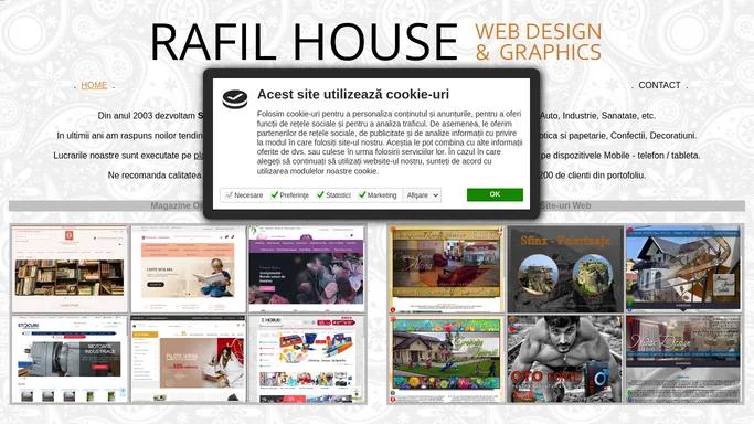 RAFIL HOUSE - constructie magazine virtuale online, grafica web design, website-uri de prezentare