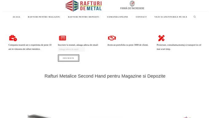 Rafturi Second-Hand pt Magazin si Depozit Rafturi metalice Second pt Magazin si Depozit - rafturi metalice