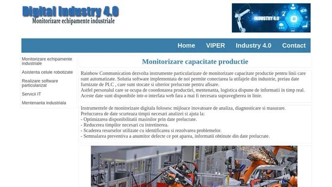 Monitorizare date productie - Integrare celule robotizate
