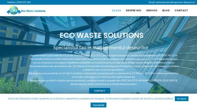 Eco Waste Solutions - Specialistul tau in managementul deseurilor