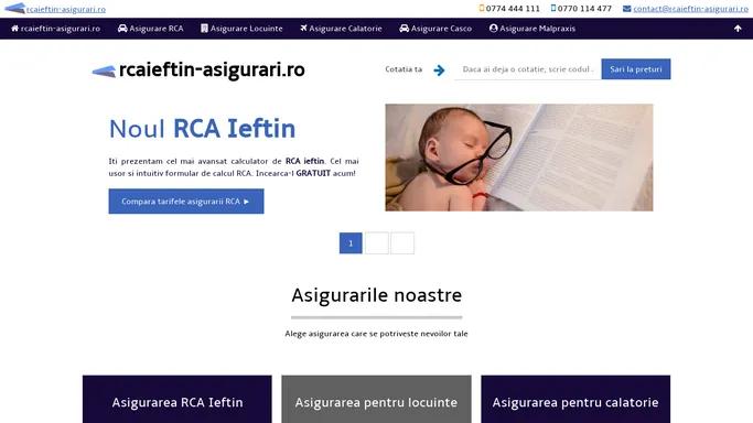 Asigurare RCA, RCA ieftin - RCA 2024 - 2025 - Asigurari pentru locuinta - Asigurari pentru calatorie