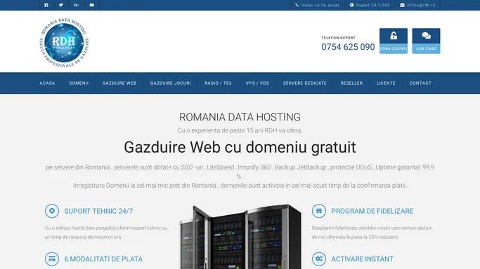 RDH - Gazduire Web , Servere VPS , Domenii .ro gratuite