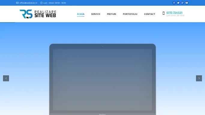 Realizare site - Creare website cu design responsive
