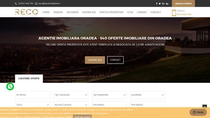 Agentie imobiliara Oradea - RECO Imobiliare - cele mai rapide tranzactii