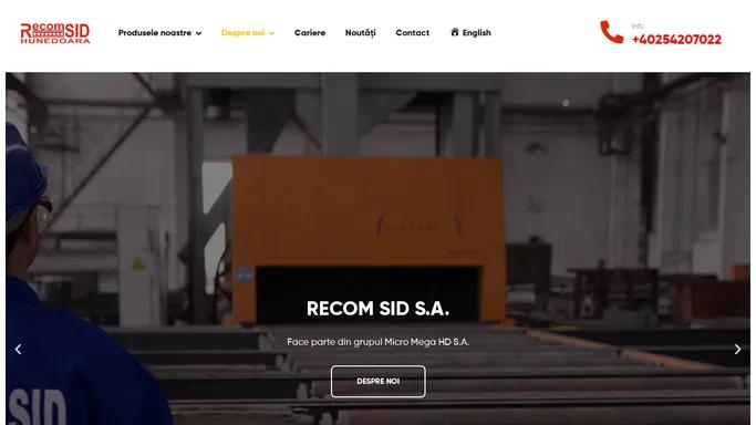 RECOM SID S.A. – Constructii metalice. Instalatii si utilaje. Constructii industriale.