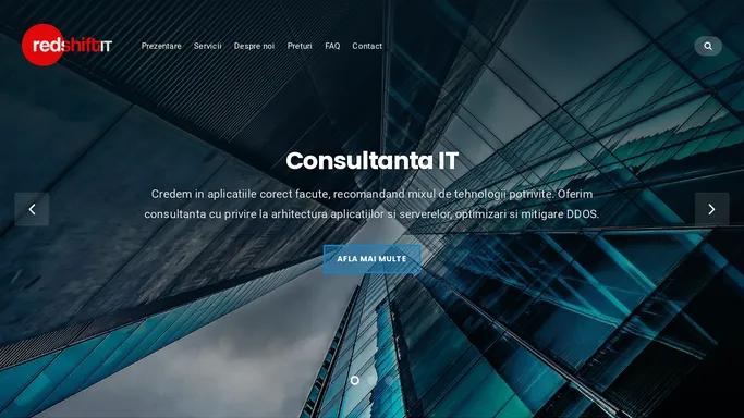 Consultanta IT - RedShift IT SRL