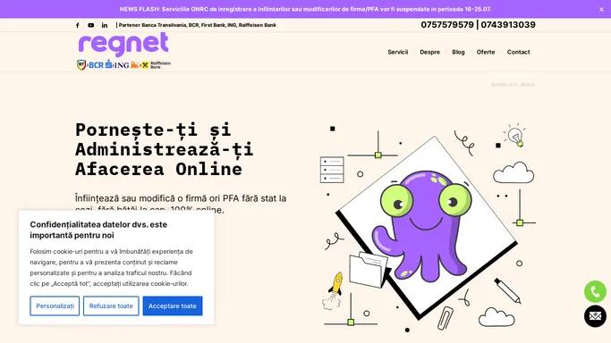 Porneste-ti si Administreaza-ti Afacerea Online - REGNET