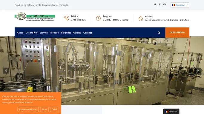 Remont - Linii complete de imbuteliere, Lichide plate si Carbogazoase