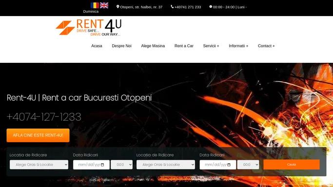 Rent-4U - Platforma ta de Rent a car din Bucuresti Otopeni