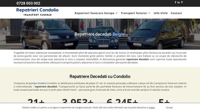 Repatriere Decedati Condolio » Transport funerar international