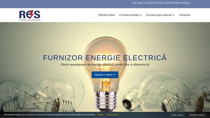 Furnizor energie electrica si gaze naturale | RES ENERGY