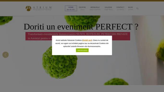 Atrium – Sala evenimente si conferinte – Nunti, Botezuri, Conferinte, evenimente, petreceri private