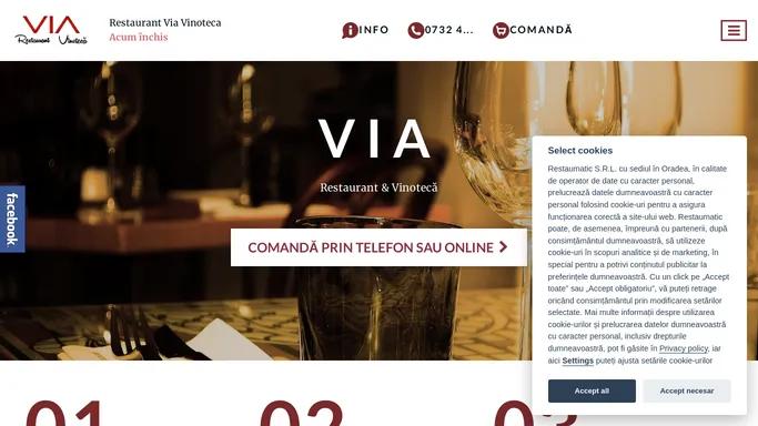 Restaurant Via Vinoteca - Comanda si achita online - Restaurant Via Vinoteca