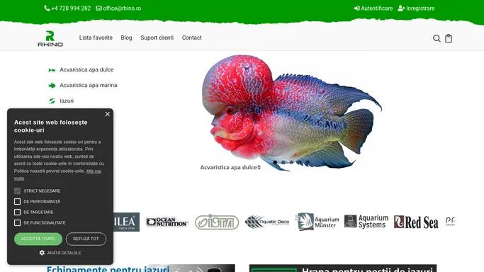 Rhino.ro - magazin online de acvaristica, teraristica si pond, produse pentru pesti