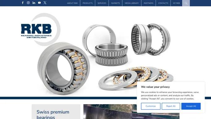 RKB Bearing Industries – Swiss Technological Bearings - Discover premium technological bearings from RKB Bearing Industries. Established in 1936, we have been offering technology, durability, and reliability for various industrial applications.