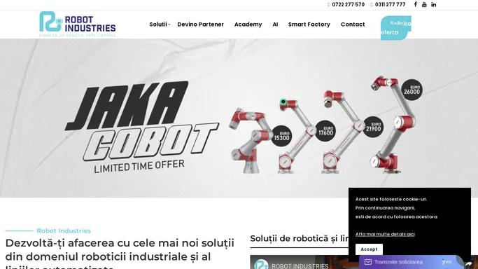 Robot Industries - Roboti industriali colaborativi | Linii de producere automatizate