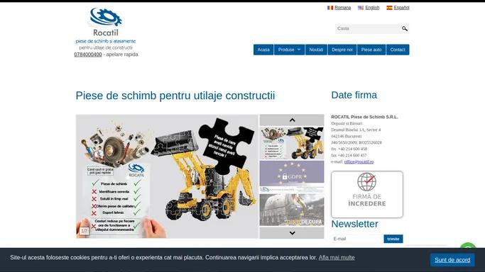 Piese de schimb pentru utilaje constructii | rocatil.ro