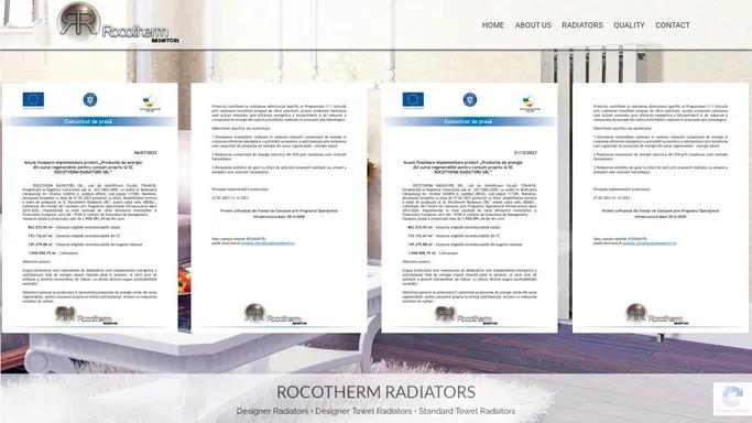 Rocotherm Radiators – Designer Radiators • Designer Towel Radiators • Standard Towel Radiators
