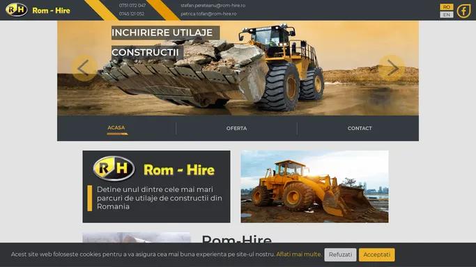 Home | Rom-Hire - Inchiriere utilaje constructii