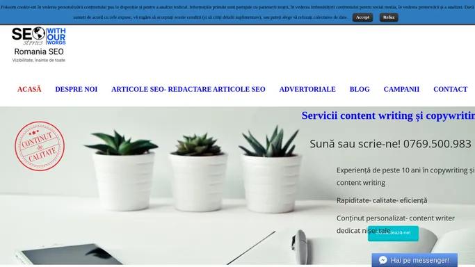 Servicii Content Writing | Scriere Articole - Redactare Articole SEO | Servicii Profesionale de Content Writing- Articole SEO| - Romania seo