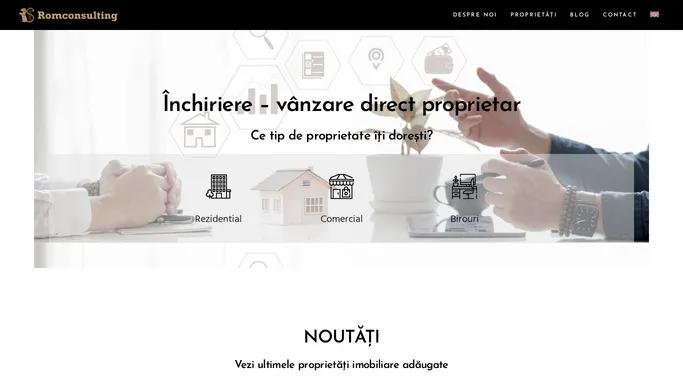 Romconsulting - Inchiriere – vanzare direct proprietar