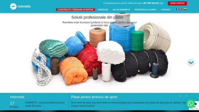 ROMNETS - 100% din grija pentru plase - Cea mai mare varietate de plase din Romania : ROMNETS – 100% din grija pentru plase
