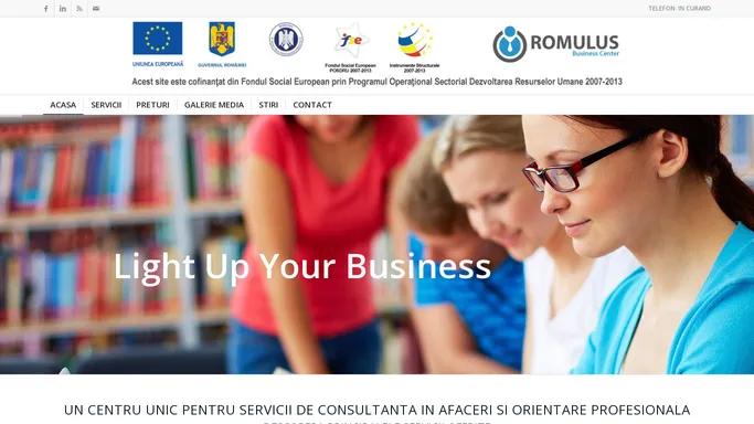 ROMULUS Business Center | Light Up Your Business
