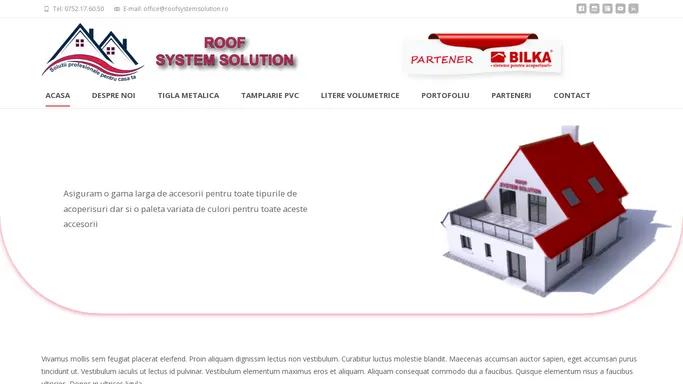 Roof System Solution – Cele mai bune solutii pentru casa ta