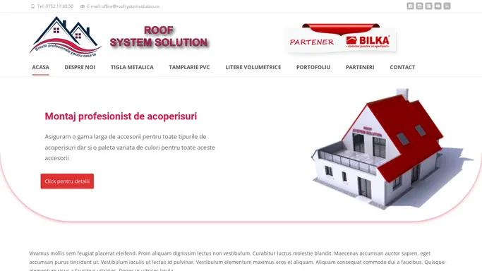 Roof System Solution – Cele mai bune solutii pentru casa ta