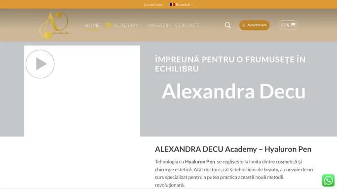 Alexandra Decu - Produse Cosmetice, Cursuri cosmetica ONLINE