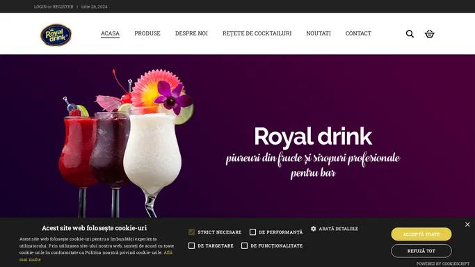 Piureuri din fructe si siropuri profesionale pentru bar - RoyalDrink.ro