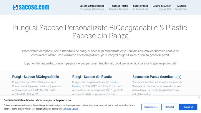 Pungi si Sacose Personalizate | Sacose BIO, din Plastic si din Panza