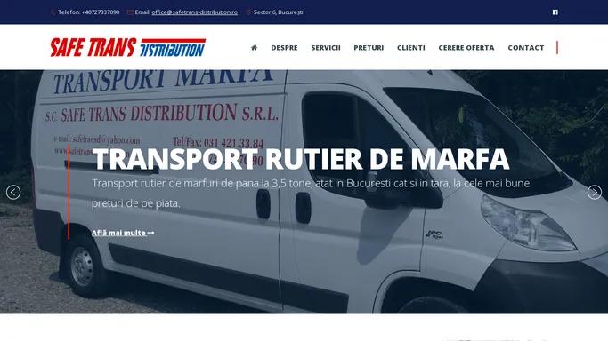 Transport marfa, transport mobila Bucuresti, Sector 6, Transport marfa si mobila in sector 6 / SafeTrans Distribution