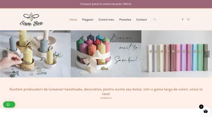 Lumanari din ceara de albine tip fagure - Save Bee