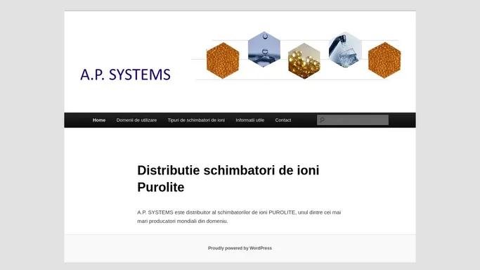 Schimbatori de ioni PUROLITE | A.P. SYSTEMS – distribuitor al rasinilor schimbatoare de ioni Purolite