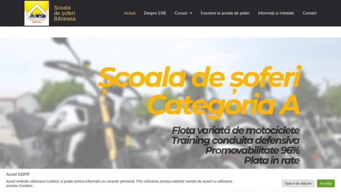 Scoala de soferi Baneasa - Auto-Moto - Categoriile A1, A2, A, B