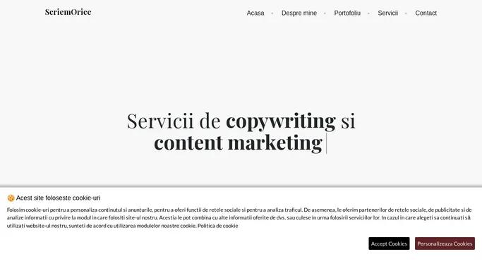 Servicii de copywriting si content marketing in regim de freelancer - scriemorice.ro