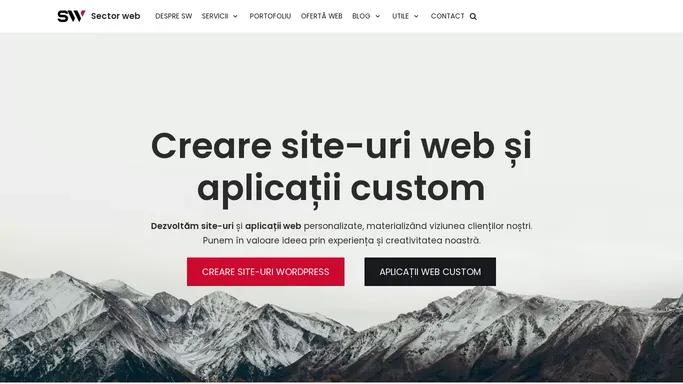 Creare site-uri si aplicatii web custom - Sector web