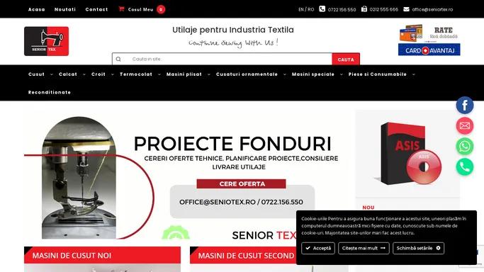 SeniorTex – Utilaje pentru Industria Textila