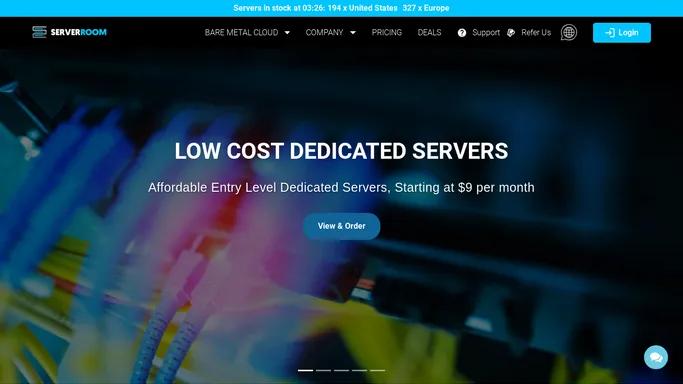 Affordable Dedicated Servers | Starting at $5 – Server Room