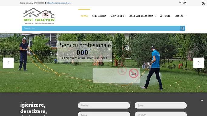 Servicii Dezinsectie | Servicii Deratizare | Servicii Dezinfectie