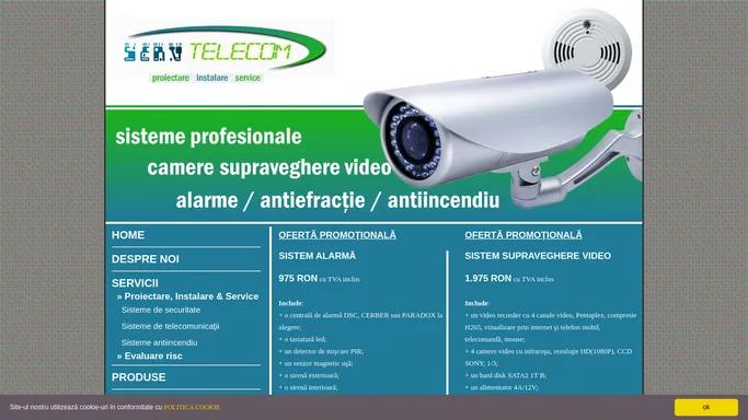 SERVTELECOM Slobozia - Echipamente supraveghere video, alarme, sisteme antiefractie - Proiectare, Instalare & Service - Ialomita, Constanta, Tulcea, Galati, Braila