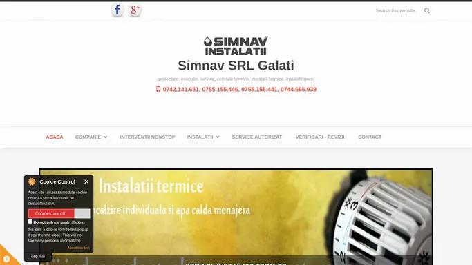 Simnav SRL Galati | proiectare, executie, service, centrale termice, instalatii termice, instalatii gaze