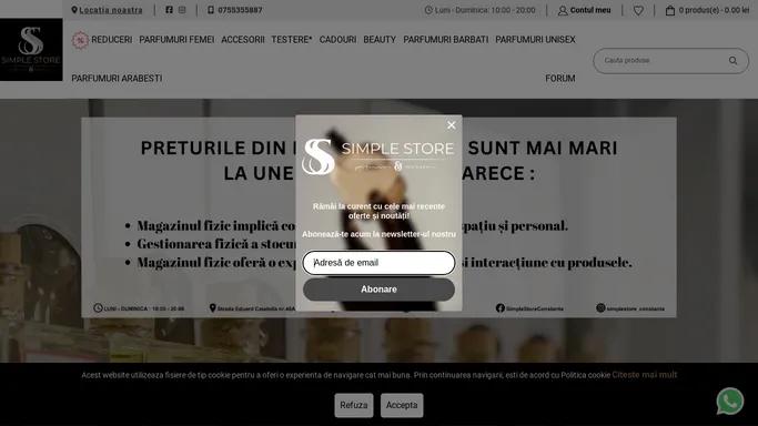 SimpleStore: Magazin parfumuri originale pentru femei si barbati