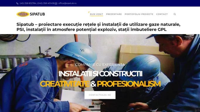 Sipatub – Alba Iulia proiectare executie retele si instalatii de utilizare gaze naturale, psi, instalatii in atmosfere potential exploziv, statii imbuteliere GPL – proiectare executie retele si instalatii de utilizare gaze naturale, psi, instalatii in atmosfere potential exploziv, statii imbuteliere GPL